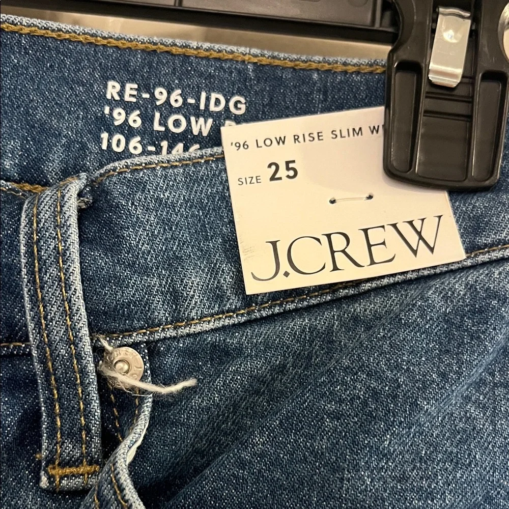 NWT J. Crew 96’ Low Rise Slim Wide Straight-Leg Jeans, size 25